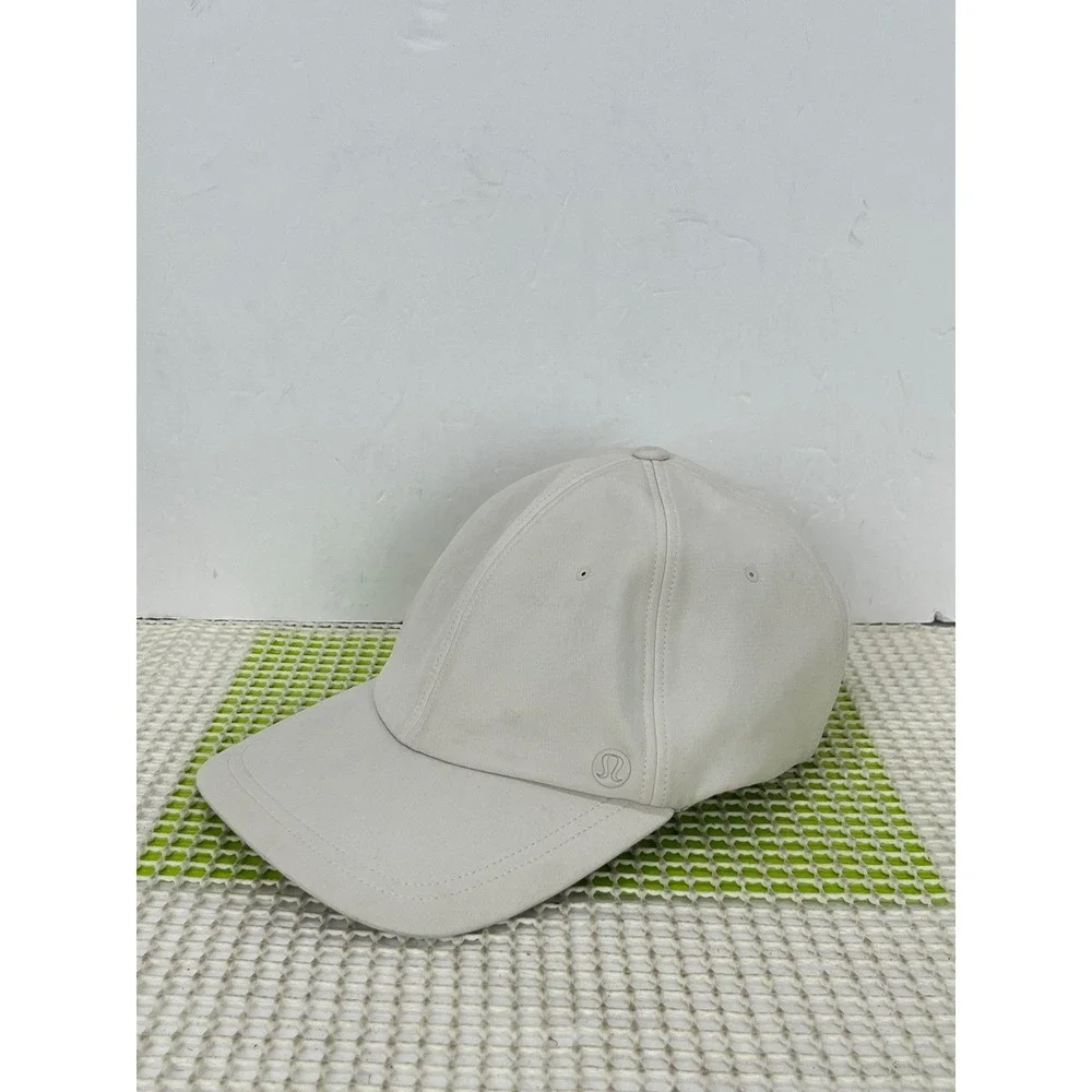 Lululemon Fast and Free Pony Base Runner Hat Cream Beige OS Adjustable light stn